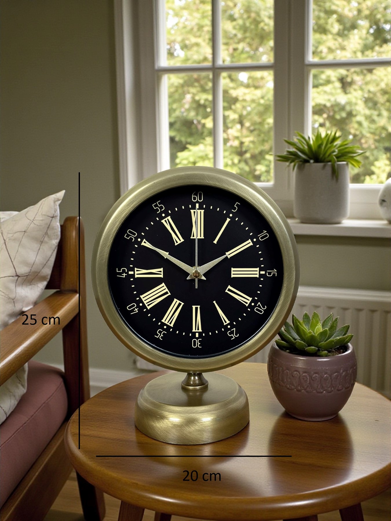 Time Art 25 x 20 Eskitme Metal Masa Saati — Platin duvar saatleri san.tic.ltd.şti. — görsel 5