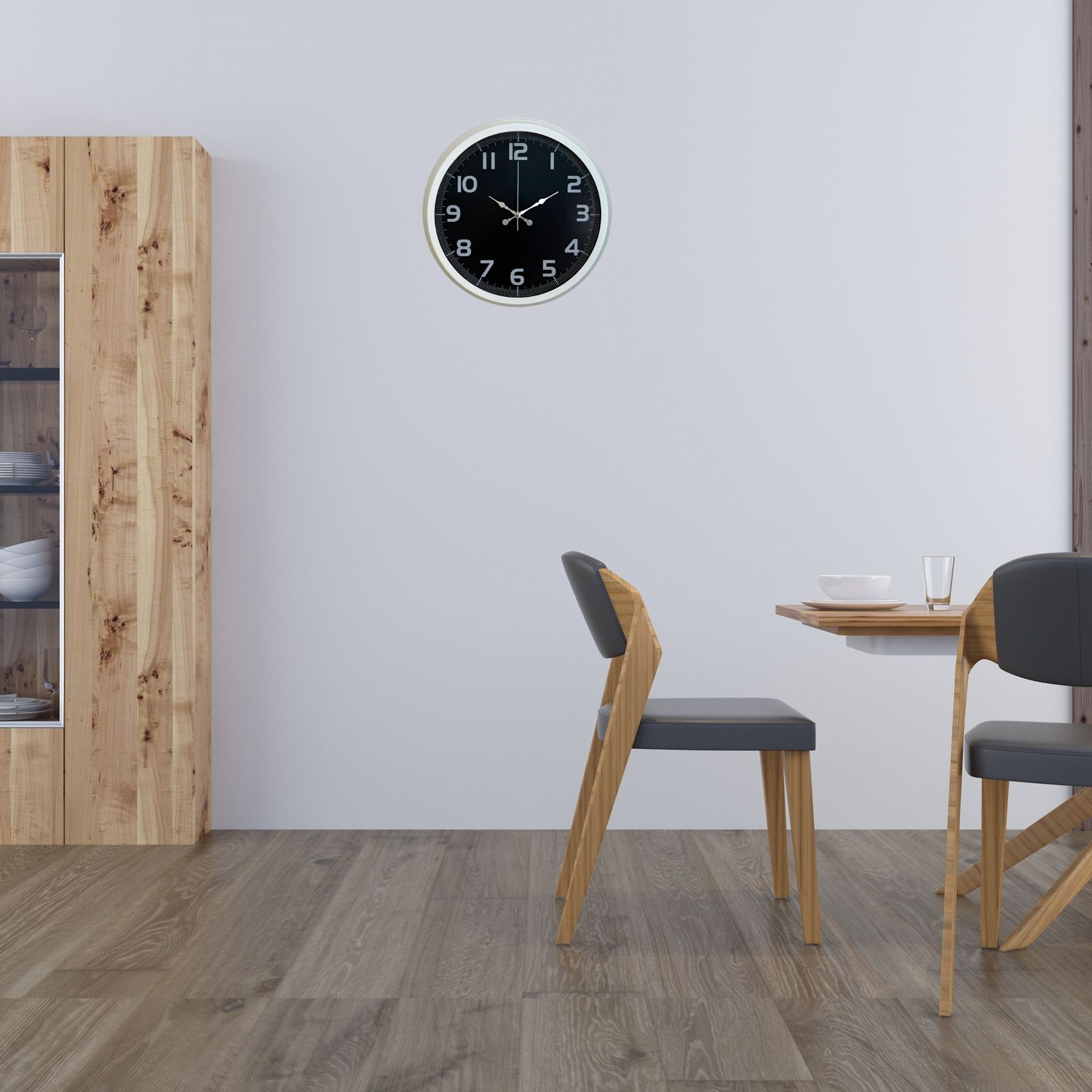 White Contrast 40 Cm Metal Duvar Saati — Platin duvar saatleri san.tic.ltd.şti.