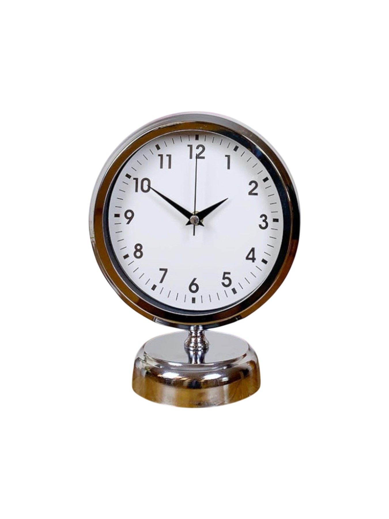 Noble Time 25 x 20 Cm Metal Krom Masa Saati — Platin duvar saatleri san.tic.ltd.şti. — görsel 4