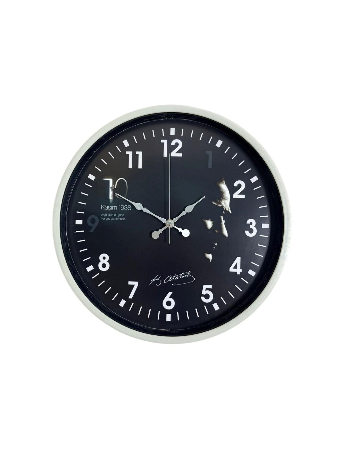 Krem 36 Cm Elegant Atatürk Duvar Saati — Platin duvar saatleri san.tic.ltd.şti. — görsel 4