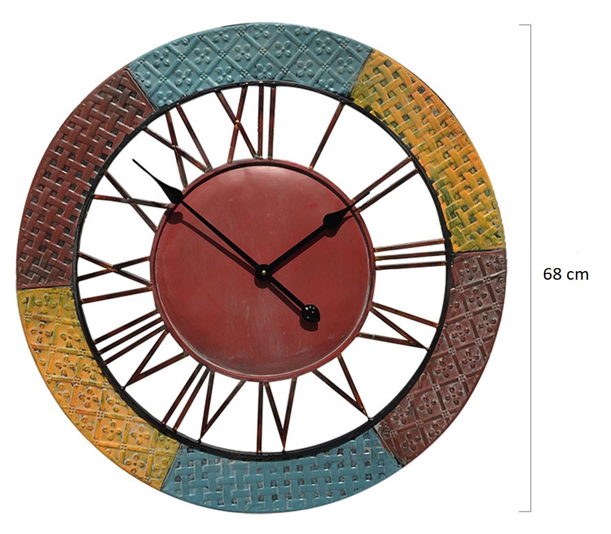 Bohem 68 Cm Etnik Desenli Metal Duvar Saati — Platin duvar saatleri san.tic.ltd.şti. — görsel 2