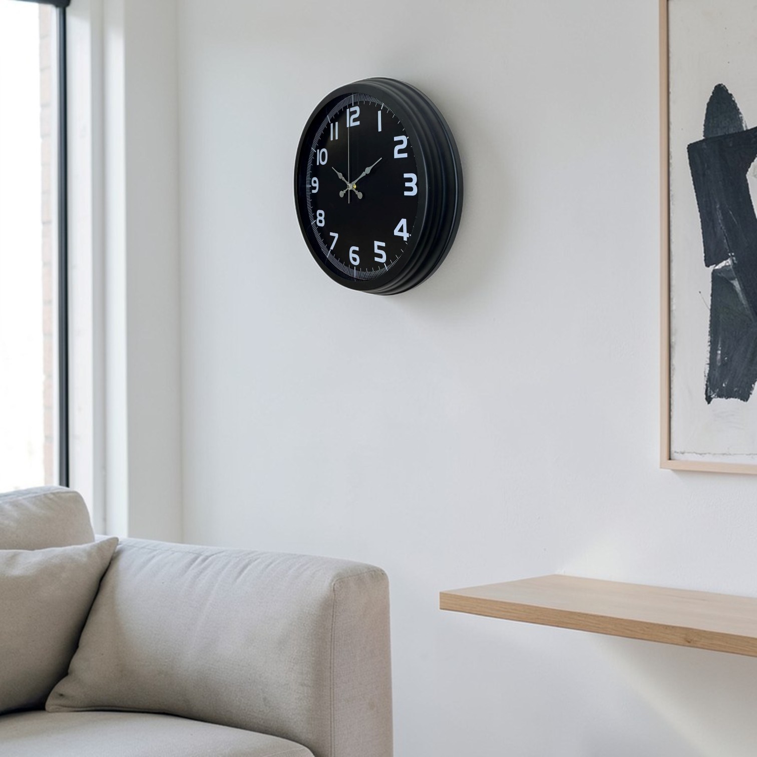 Midnight Black 40 Cm Metal Duvar Saati — Platin duvar saatleri san.tic.ltd.şti. — görsel 2