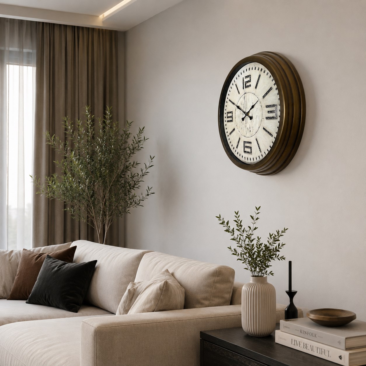 Eskitme Royal 40 Cm Metal Duvar Saati — Platin duvar saatleri san.tic.ltd.şti. — görsel 2