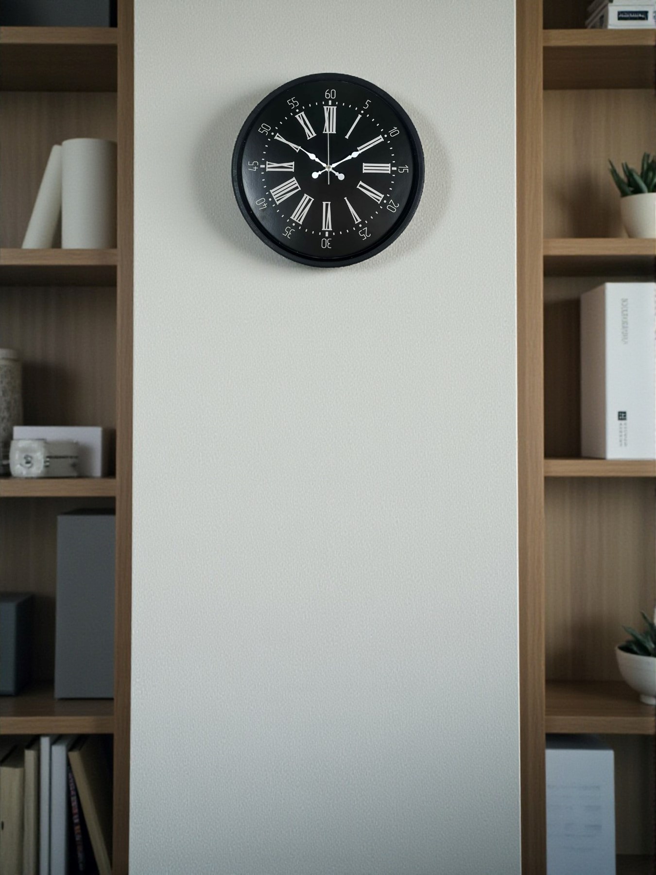 36 Cm Siyah Dekoratif Duvar Saati