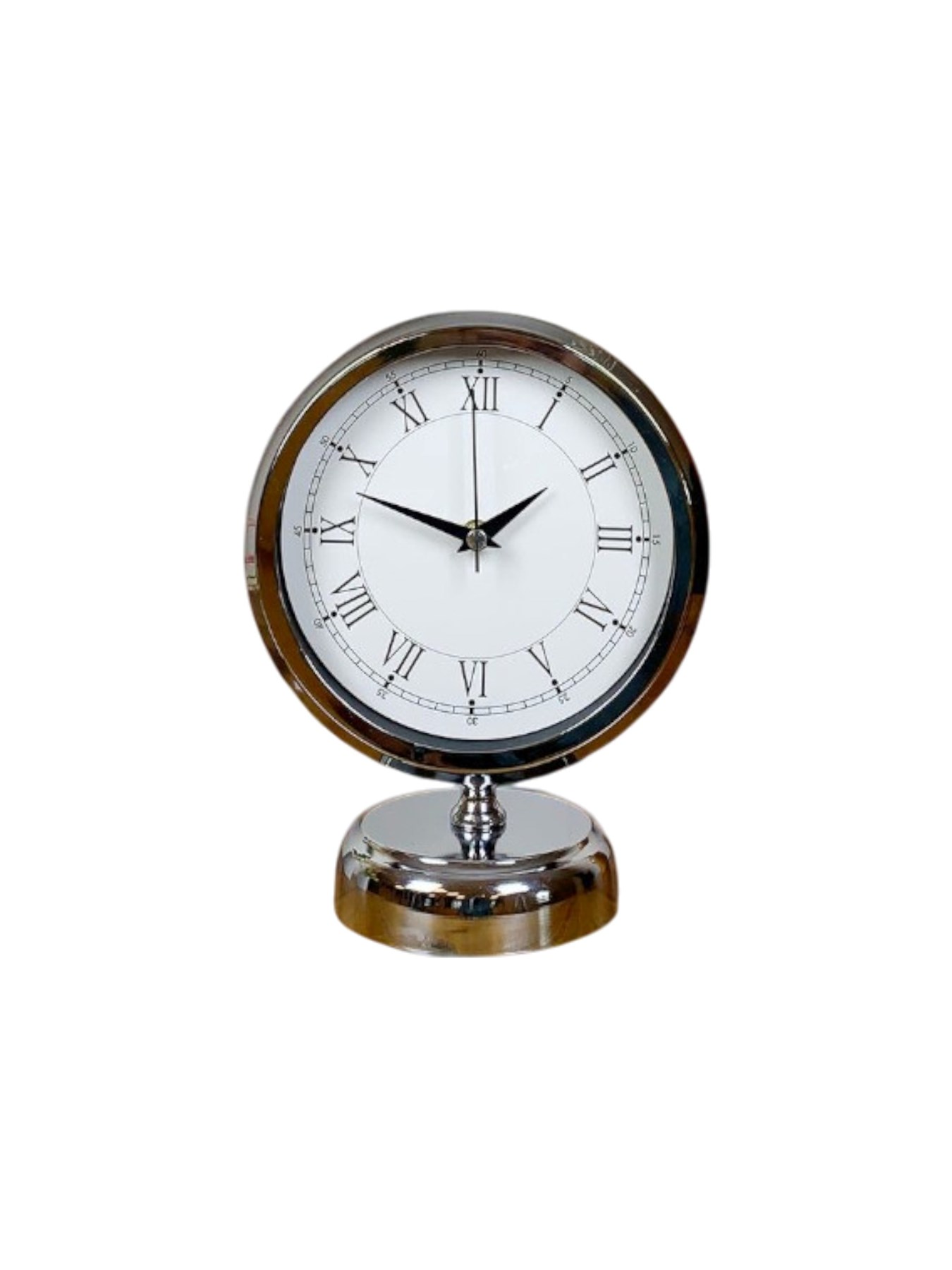 Sılver Classic Aura 25 x 20 Cm Metal Krom Masa Saati — Platin duvar saatleri san.tic.ltd.şti. — görsel 4