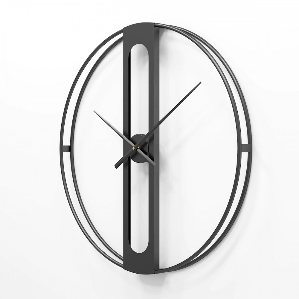 Dekoratif 60 Cm Siyah İskelet Duvar Saati — Platin duvar saatleri san.tic.ltd.şti. — görsel 2