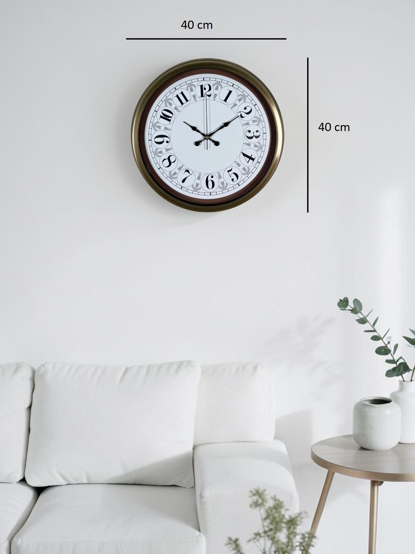 Eskitme Motifli 40 Cm Metal Duvar Saati — Platin duvar saatleri san.tic.ltd.şti. — görsel 4