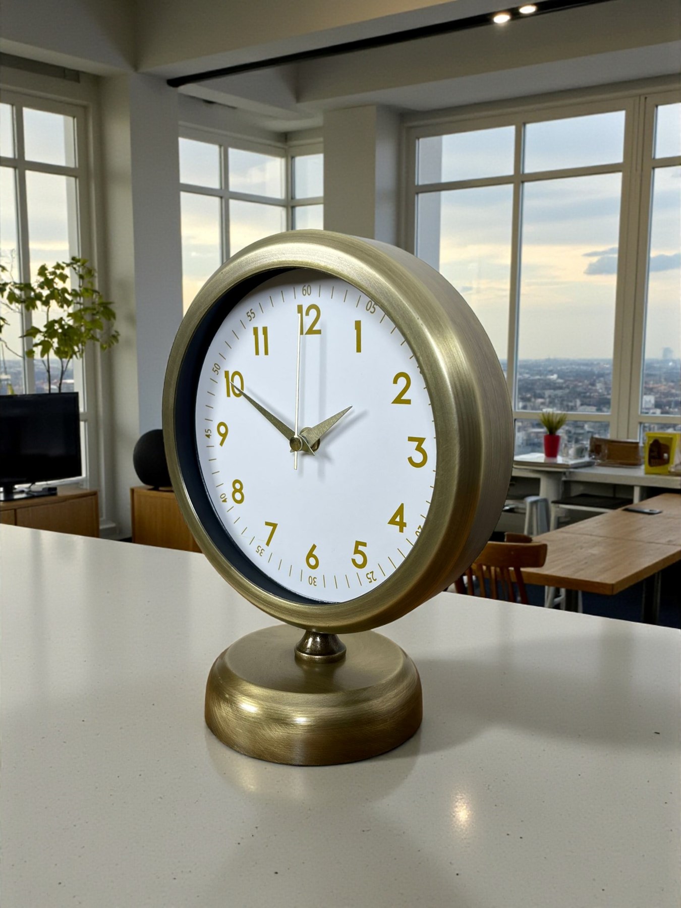 Vintage Luxury 25 x 20 Cm Eskitme Metal Masa Saati — Platin duvar saatleri san.tic.ltd.şti. — görsel 3