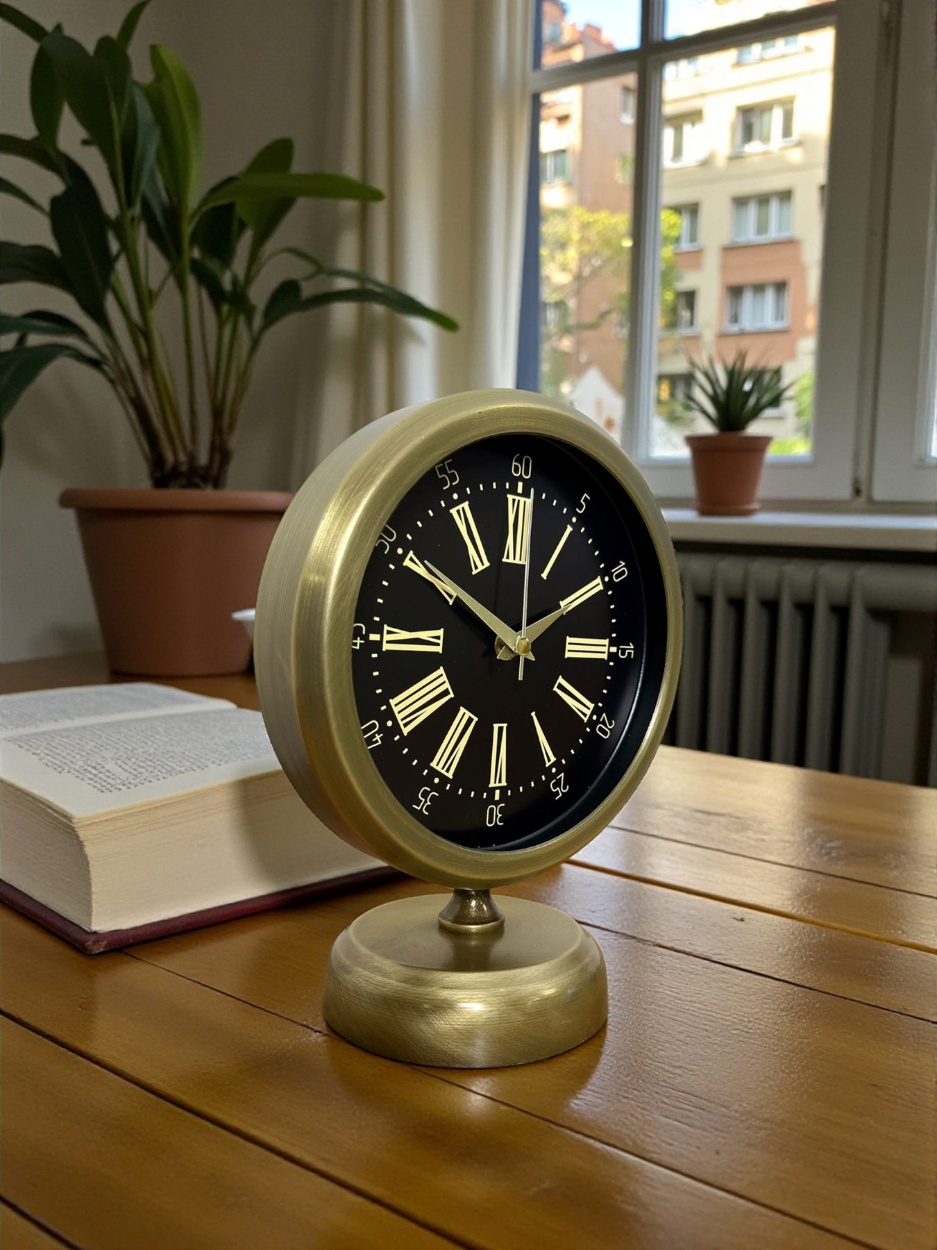 Time Art 25 x 20 Eskitme Metal Masa Saati — Platin duvar saatleri san.tic.ltd.şti. — görsel 2