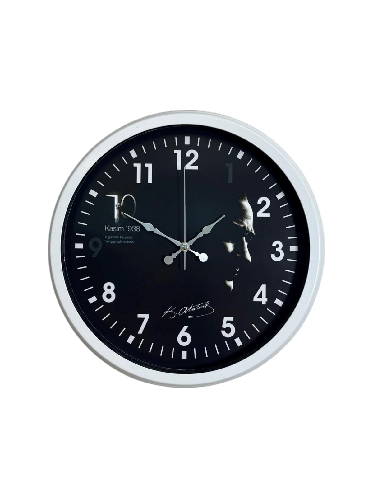 Cumhuriyet Işığı Beyaz Seri 36 Cm Metal Duvar Saati — Platin duvar saatleri san.tic.ltd.şti. — görsel 3