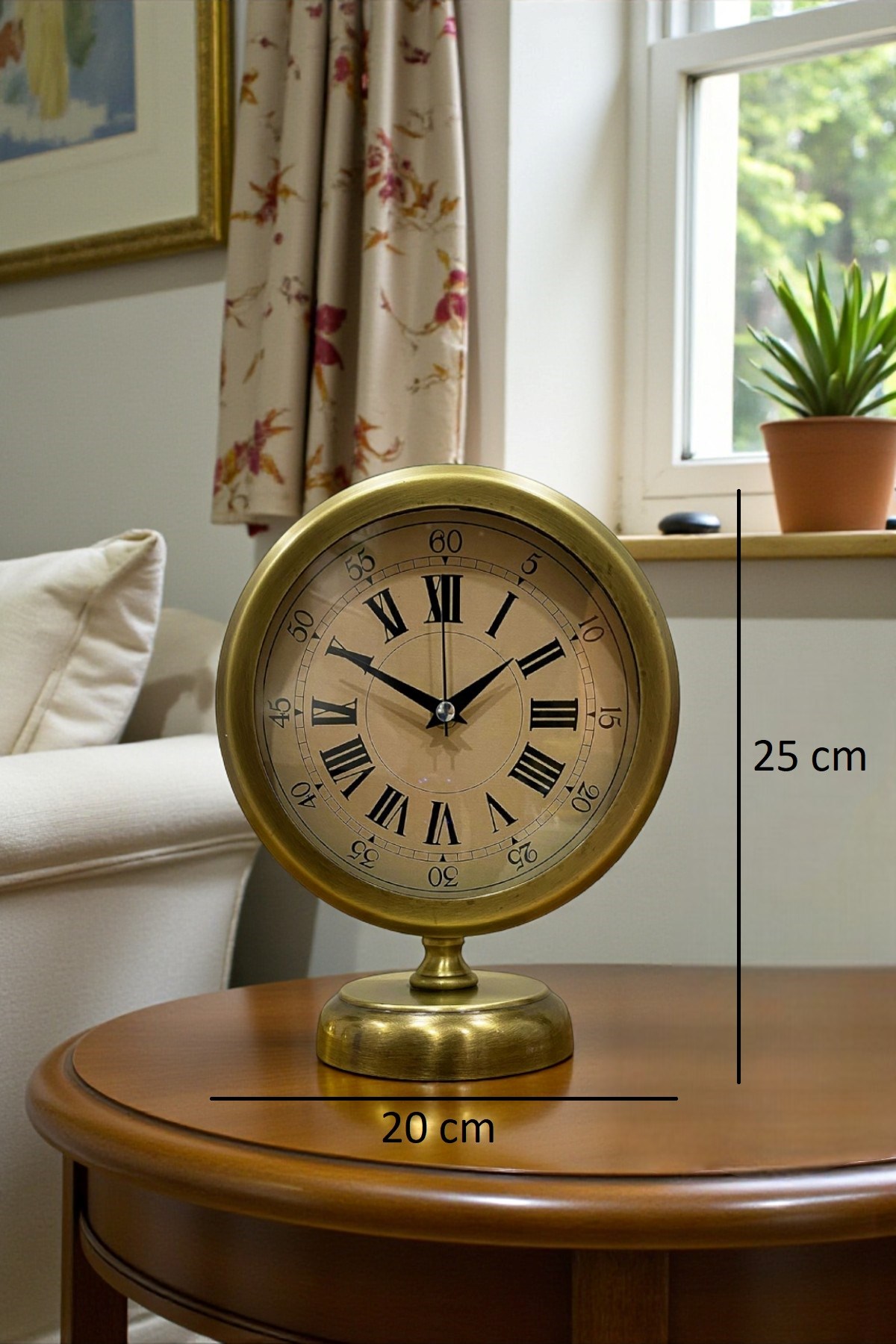 Majestic Time Eskitme 25 x 20 Cm Metal Masa Saati — Platin duvar saatleri san.tic.ltd.şti. — görsel 5