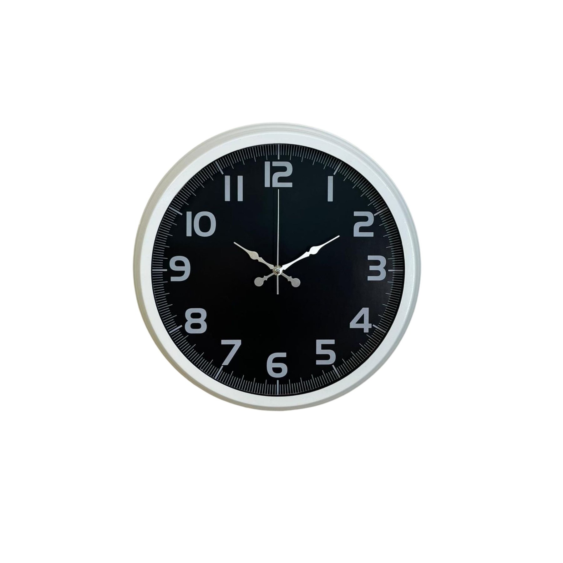 White Contrast 40 Cm Metal Duvar Saati — Platin duvar saatleri san.tic.ltd.şti. — görsel 3