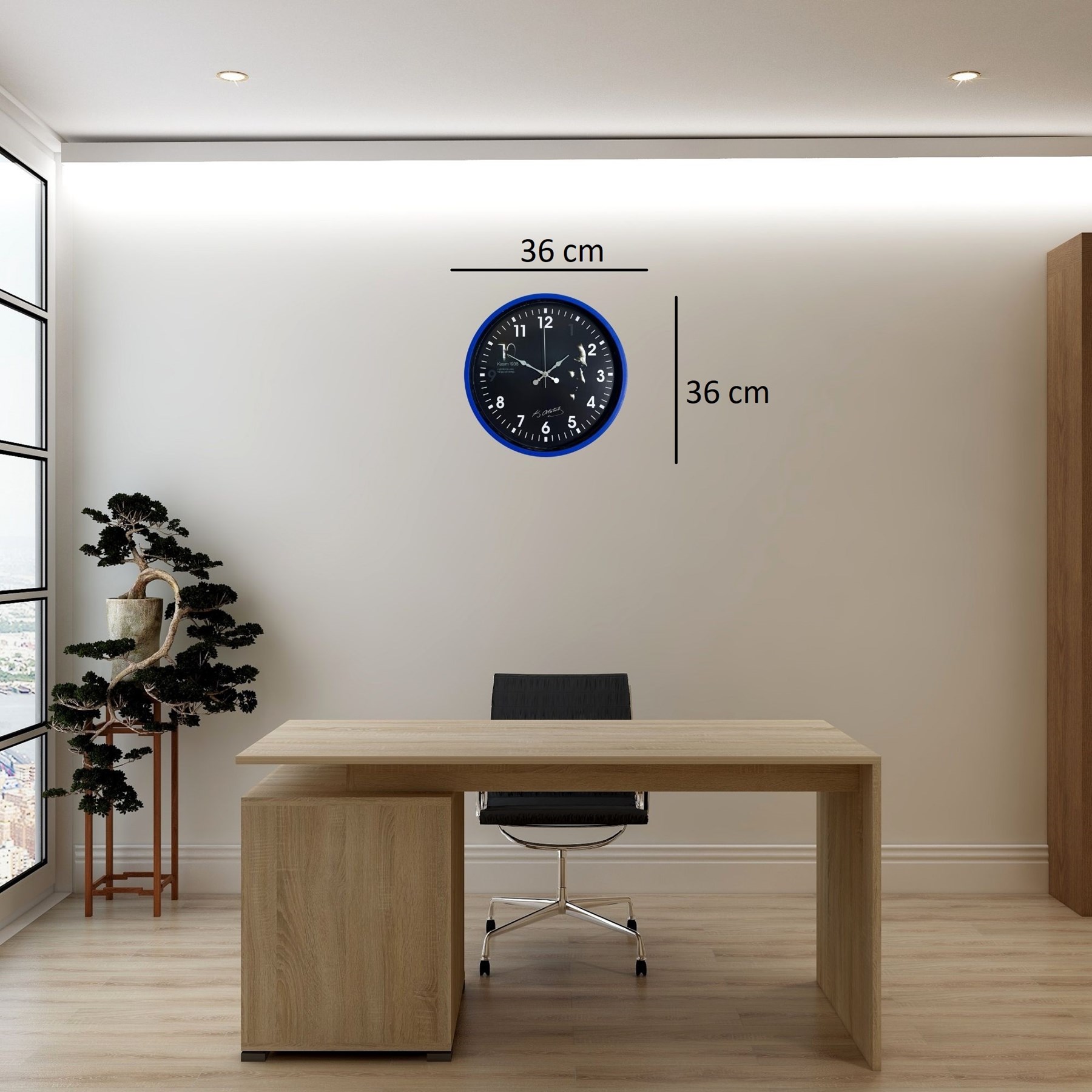 Lacivert Ata Serisi 36 Cm Duvar Saati — Platin duvar saatleri san.tic.ltd.şti. — görsel 4