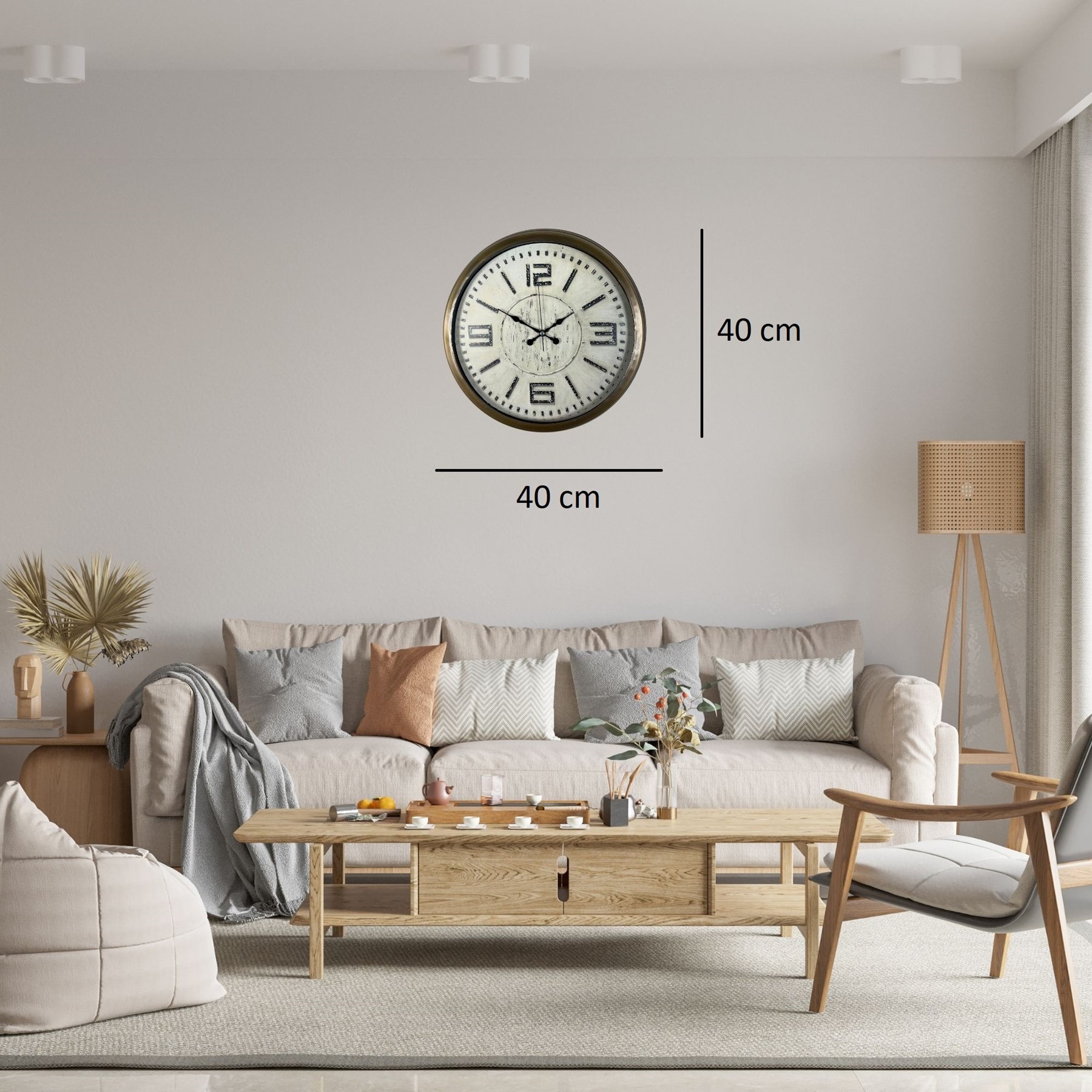 Eskitme Royal 40 Cm Metal Duvar Saati — Platin duvar saatleri san.tic.ltd.şti. — görsel 4