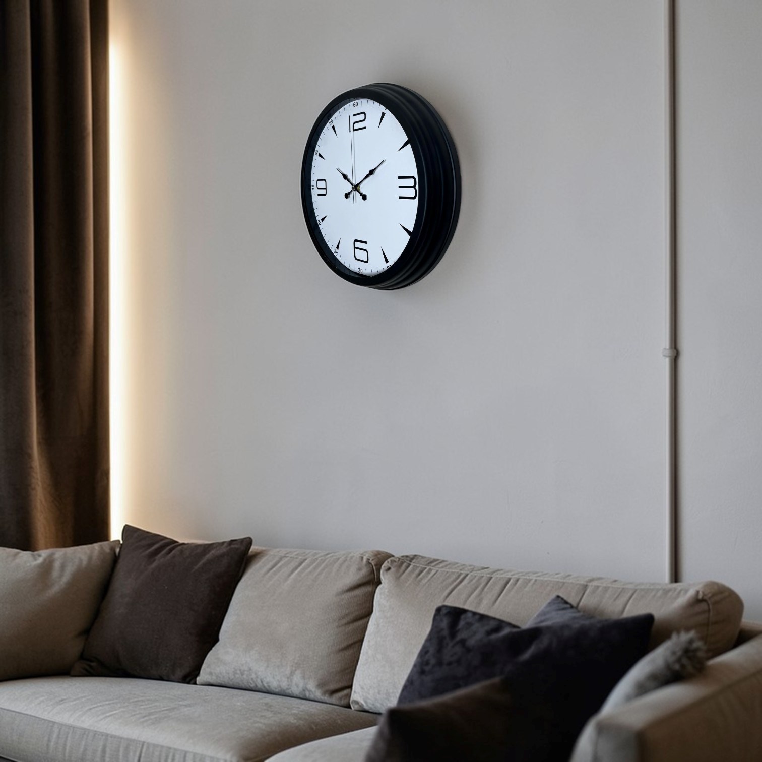 Precision Black 40 Cm Metal Duvar Saati — Platin duvar saatleri san.tic.ltd.şti. — görsel 2