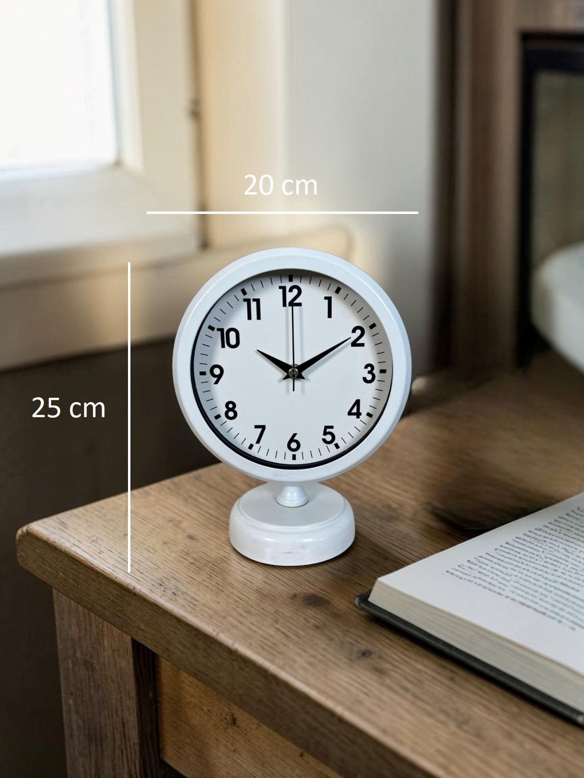 Softline Beyaz 25 x 20 Cm Metal Masa Saati — Platin duvar saatleri san.tic.ltd.şti. — görsel 4