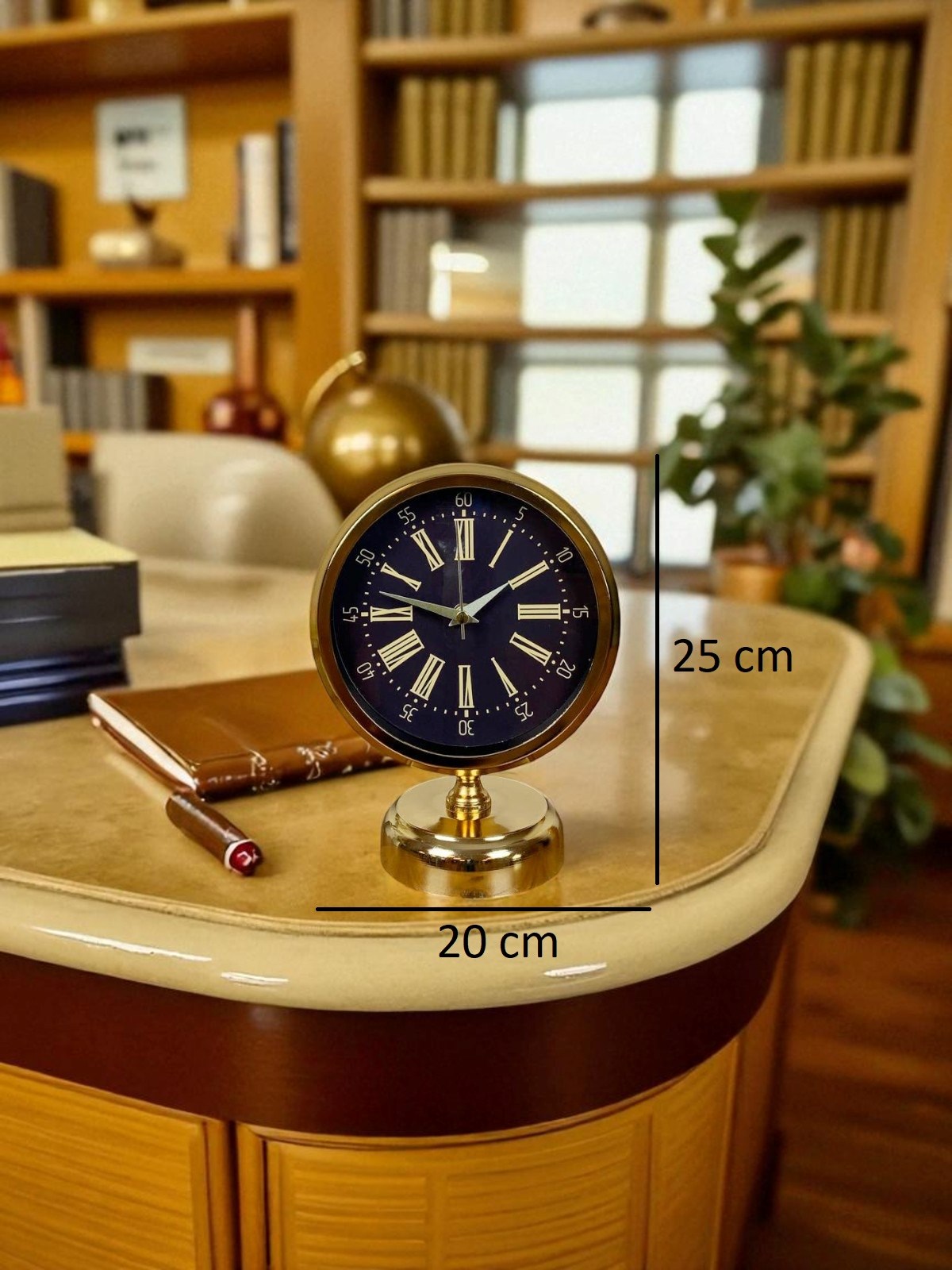 Goldora 25 x 20 Gold Metal Masa Saati — Platin duvar saatleri san.tic.ltd.şti. — görsel 5
