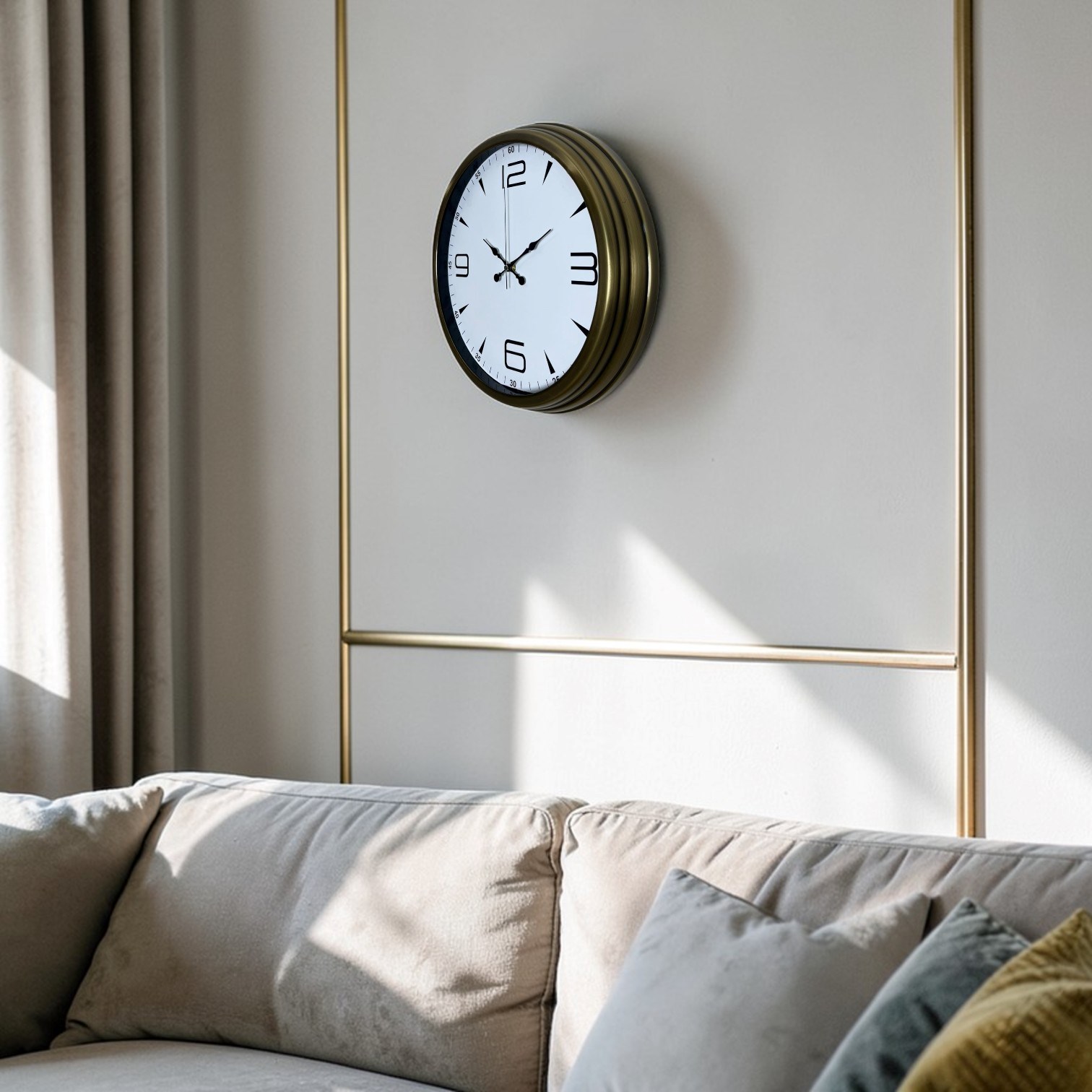 Bronze 40 Cm Metal Eskitme Duvar Saati — Platin duvar saatleri san.tic.ltd.şti. — görsel 2