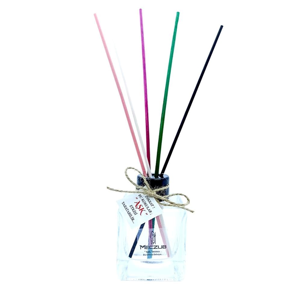 120 ml Küp Bambu Çubuklu Oda Kokuları Reed Diffuser Oda Parfümü Ortam Kokusu