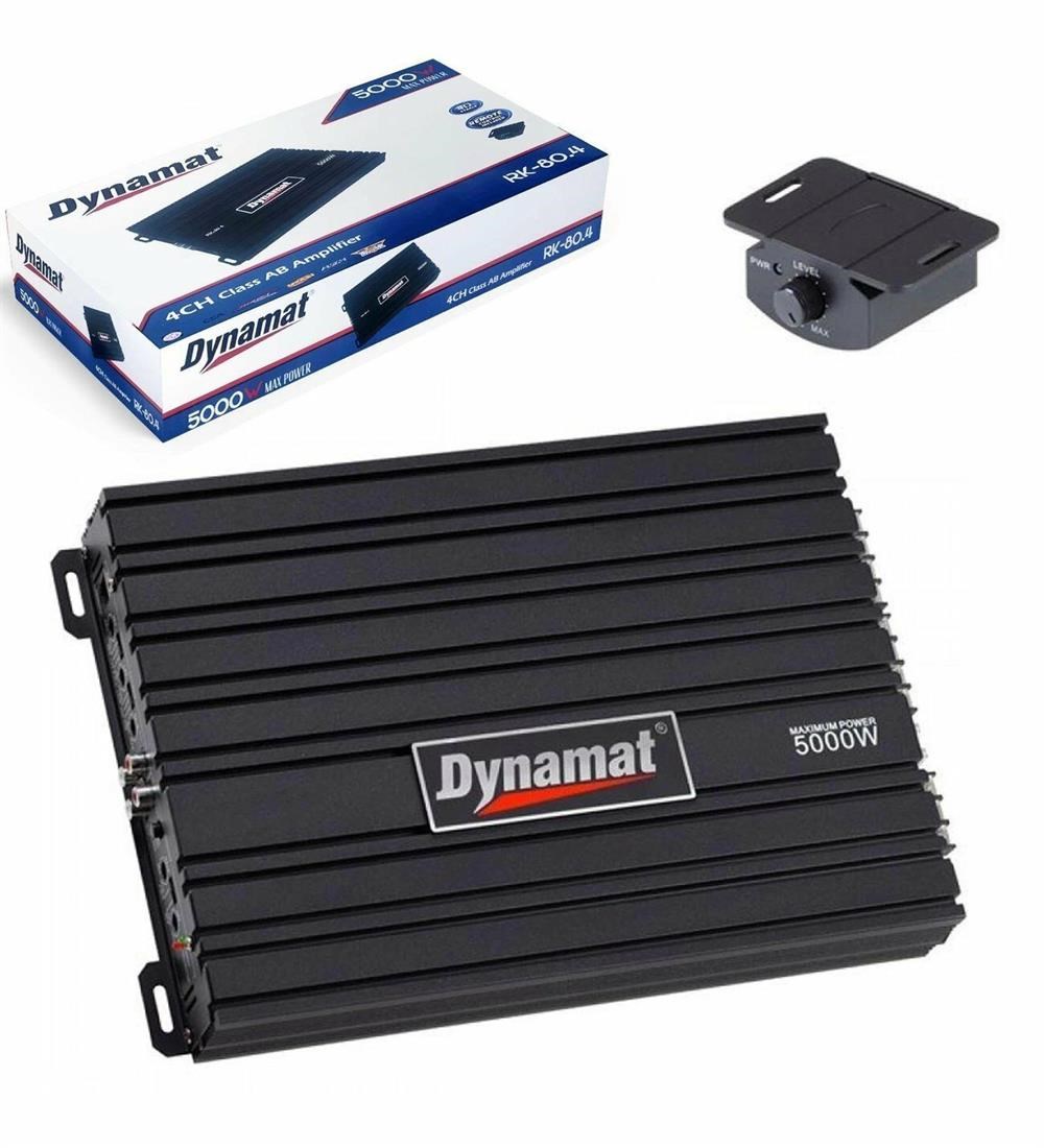 Dynamat RK 80.4 5000W 4 Kanal Güçlü Mosfet Sınıf AB Amplifikatörü