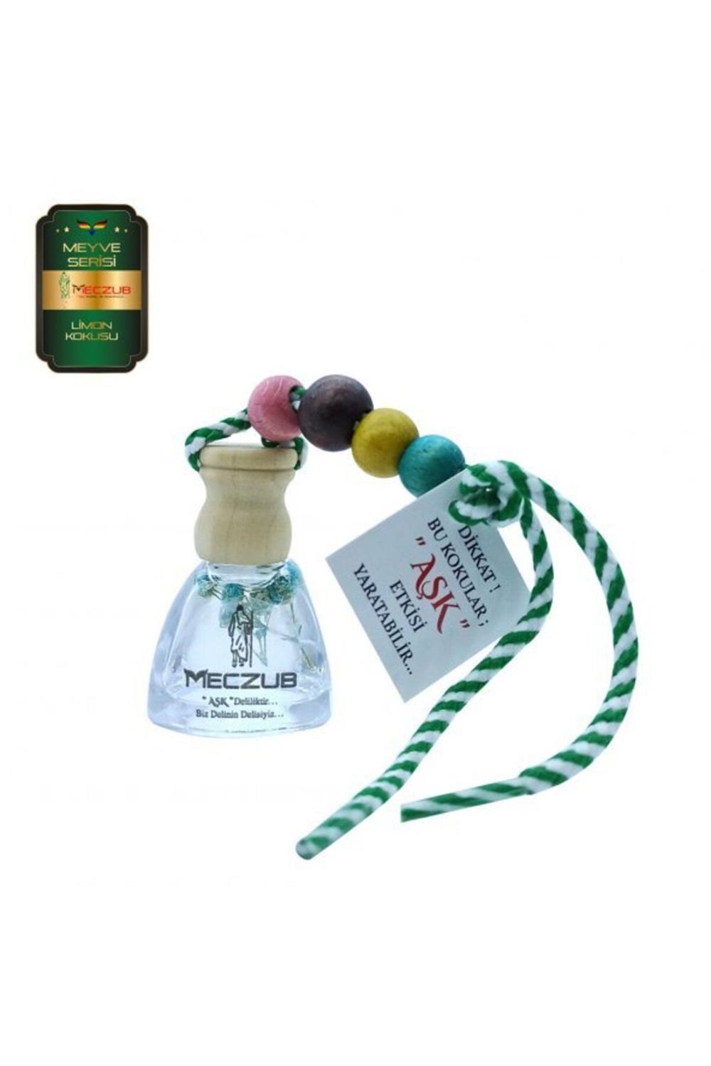 Meczub Meyve Serisi Limon 5 Adet 10 ml Üçgen Şişe Oto Kokusu Araç Araba Parfümü