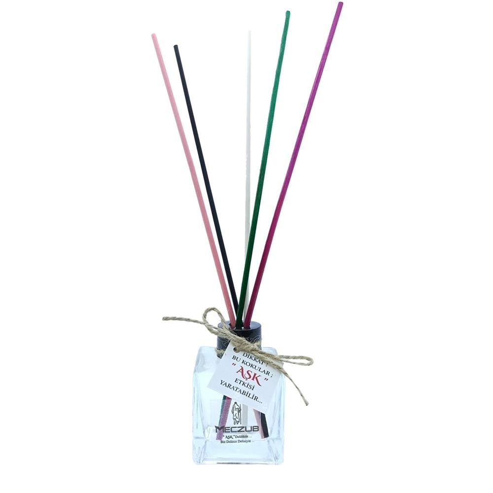 60 ml Küp Bambu Çubuklu Oda Kokuları Reed Diffuser Oda Parfümü Ortam Kokusu