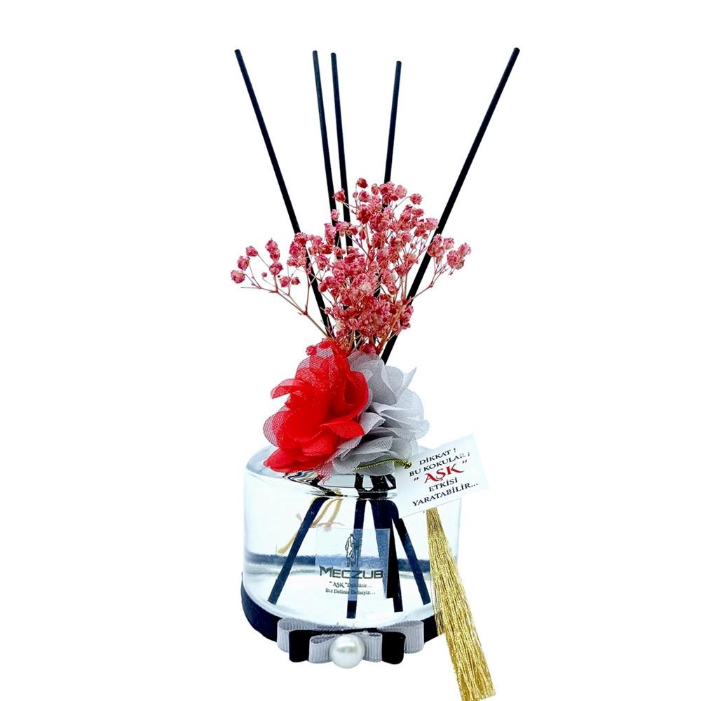 200 ml Silindir Bambu Çubuklu Oda Kokuları Reed Diffuser Oda Parfümü Ortam Kokusu