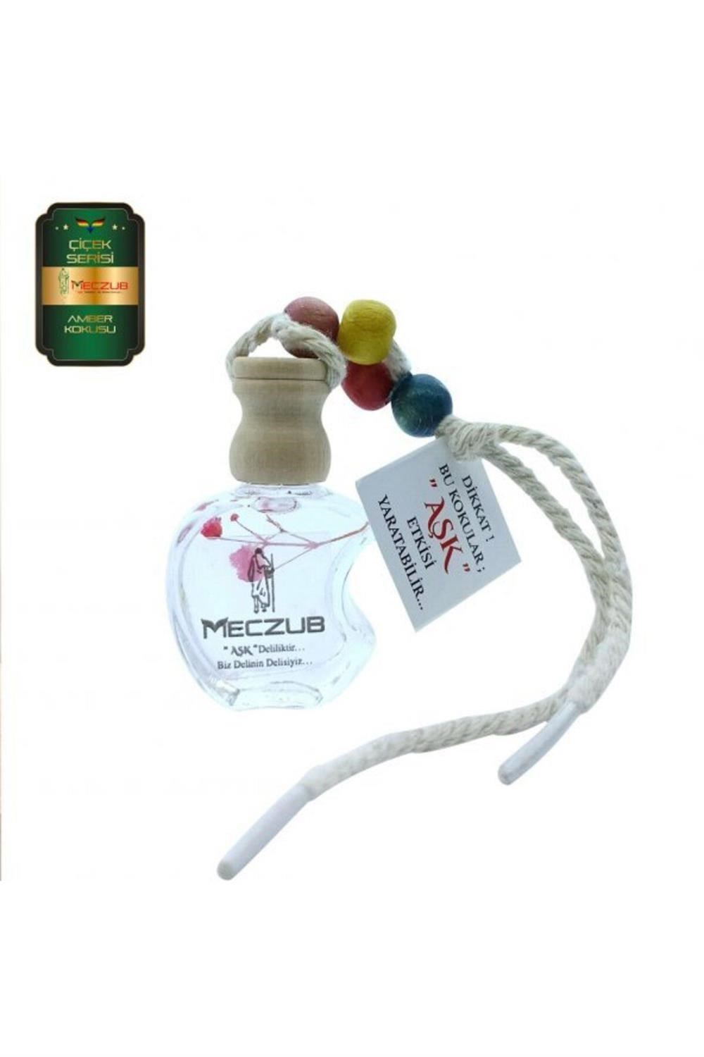 Meczub Çiçek Serisi Amber 5 Adet 12 ml Elma Şişe Oto Kokusu Araç Araba Parfümü