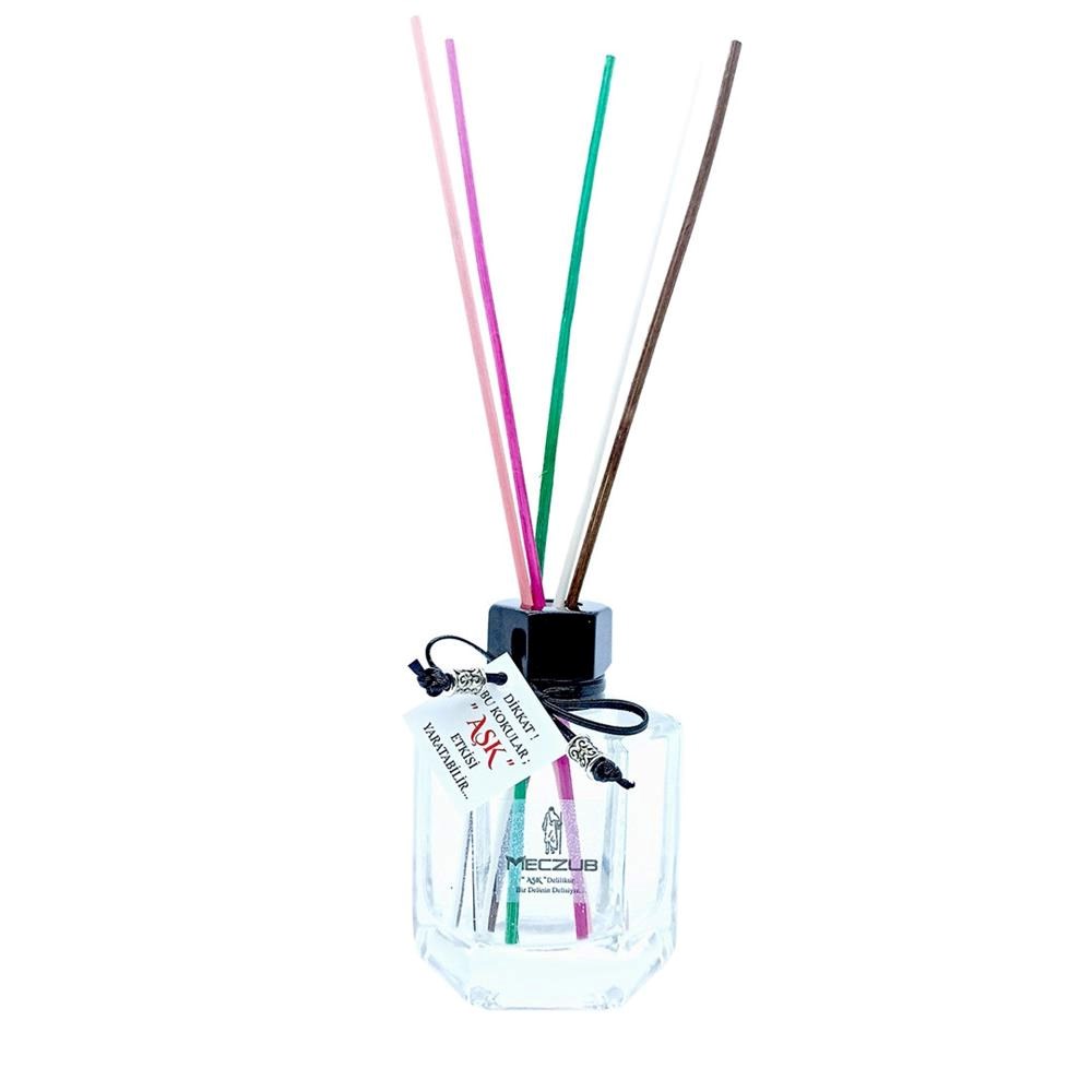 120 ml Köşeli Bambu Çubuklu Oda Kokuları Reed Diffuser Oda Parfümü Ortam Kokusu