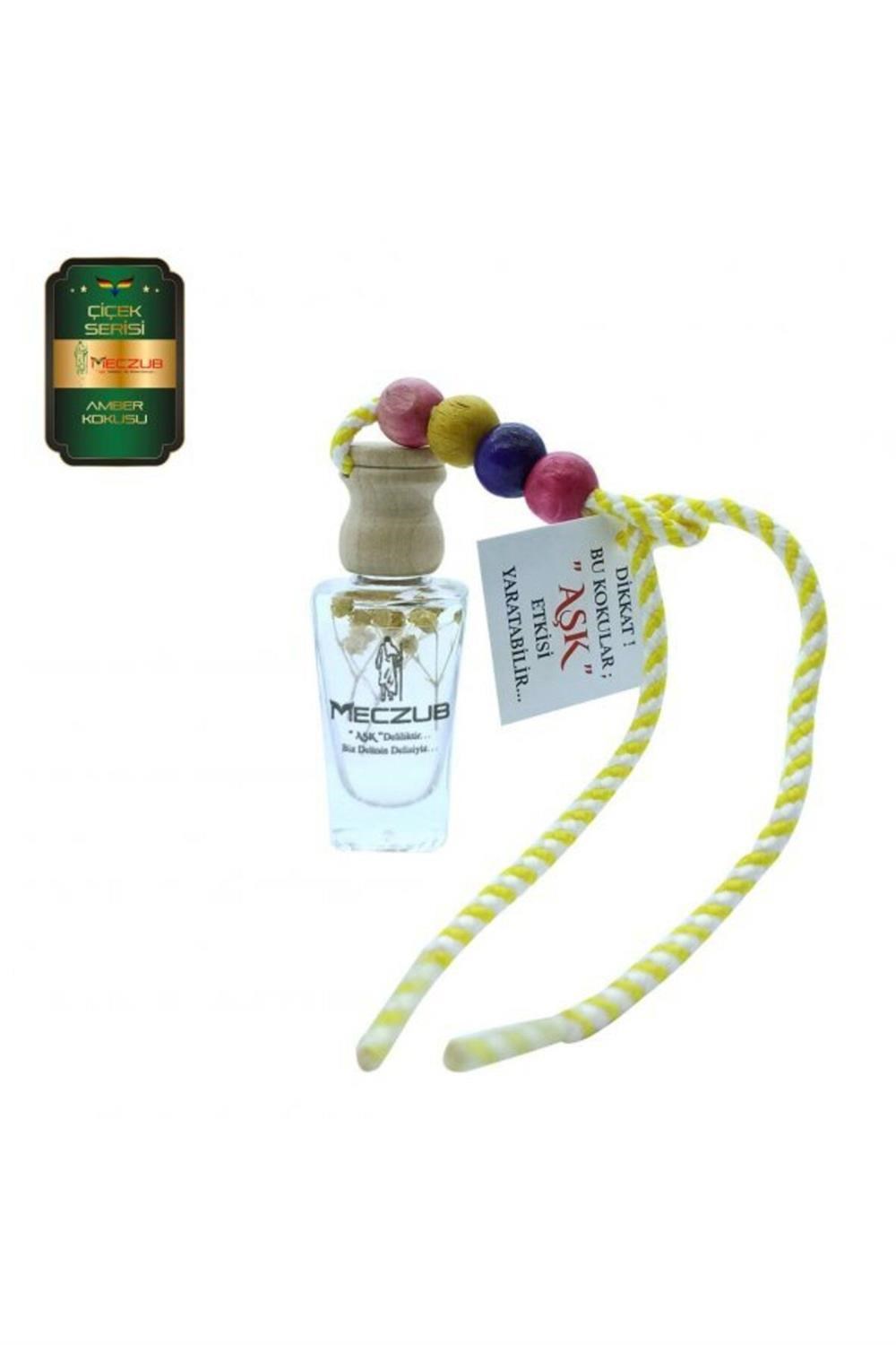Meczub Çiçek Serisi Amber 5 Adet 12 ml Heybet Şişe Oto Kokusu Araç Araba Parfümü