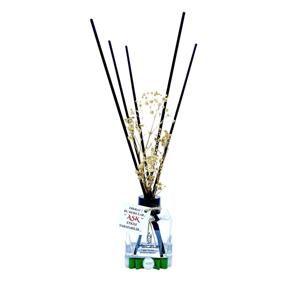 60 ml Küp Bambu Çubuklu Oda Kokuları Reed Diffuser Oda Parfümü Ortam Kokusu