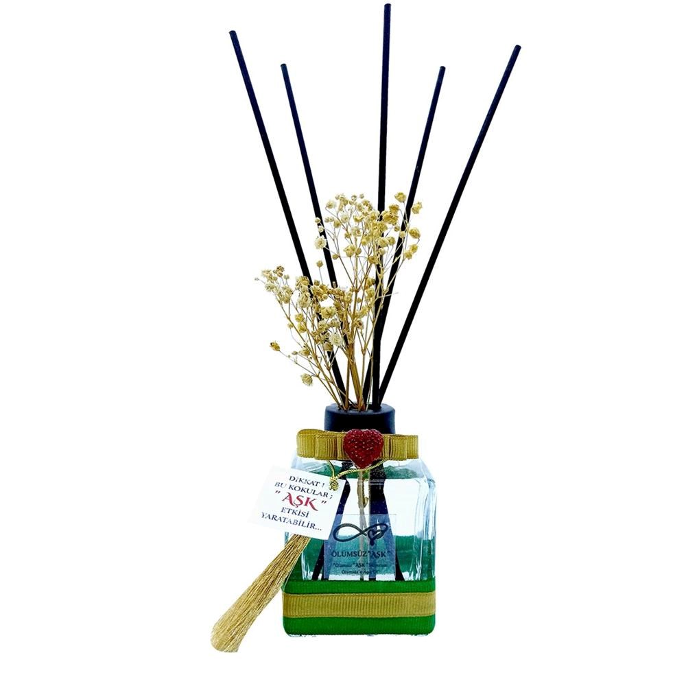 120 ml Küp Bambu Çubuklu Oda Kokuları Reed Diffuser Oda Parfümü Ortam Kokusu