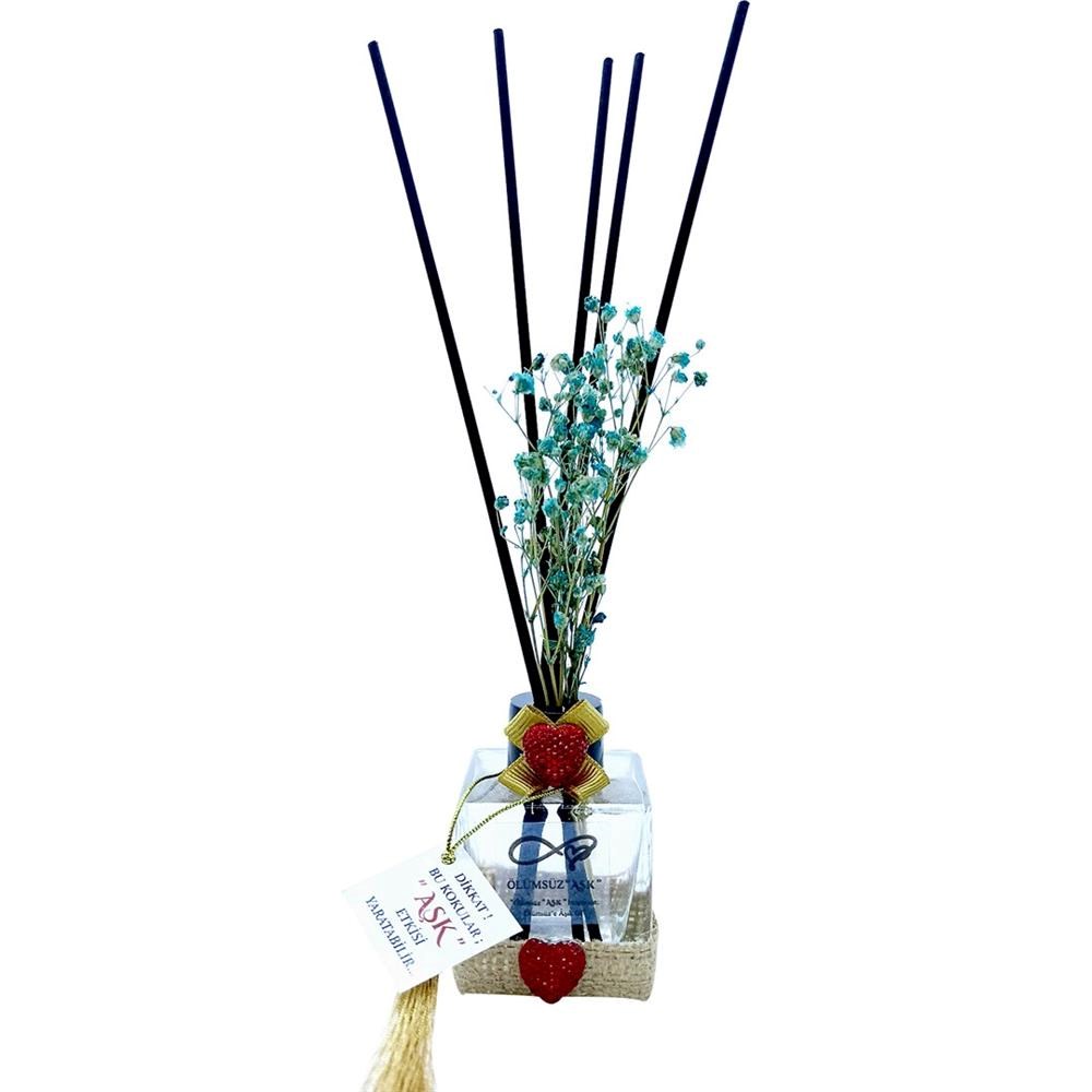 60 ml Küp Bambu Çubuklu Oda Kokuları Reed Diffuser Oda Parfümü Ortam Kokusu