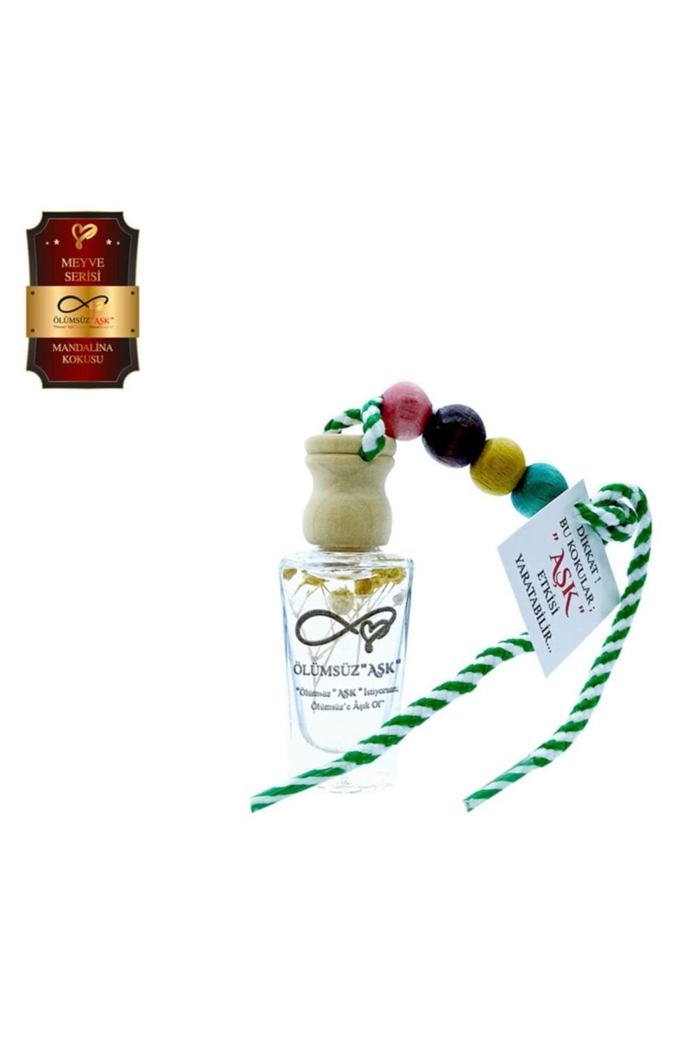 Ölümsüz Aşk Meyve Serisi Mandalina 5 Adet 12 ml Heybet Şişe Oto Kokusu Araç Araba Parfümü