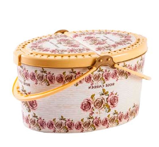 15 Lt Küçük Dekorlu Piknik Sepeti - 29310