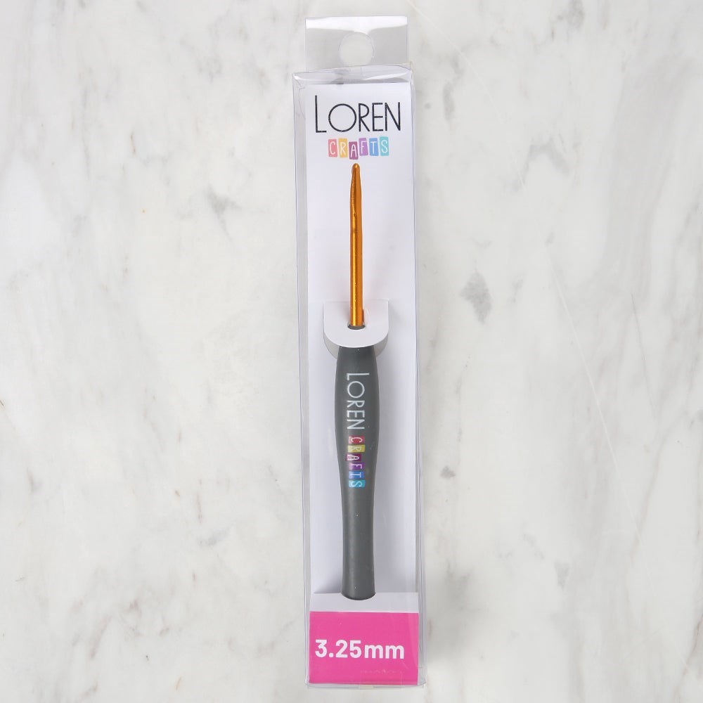LOREN ALTIN UÇLU YUMUŞAK SAPLI ÖRGÜ TIĞI LRN-041 3