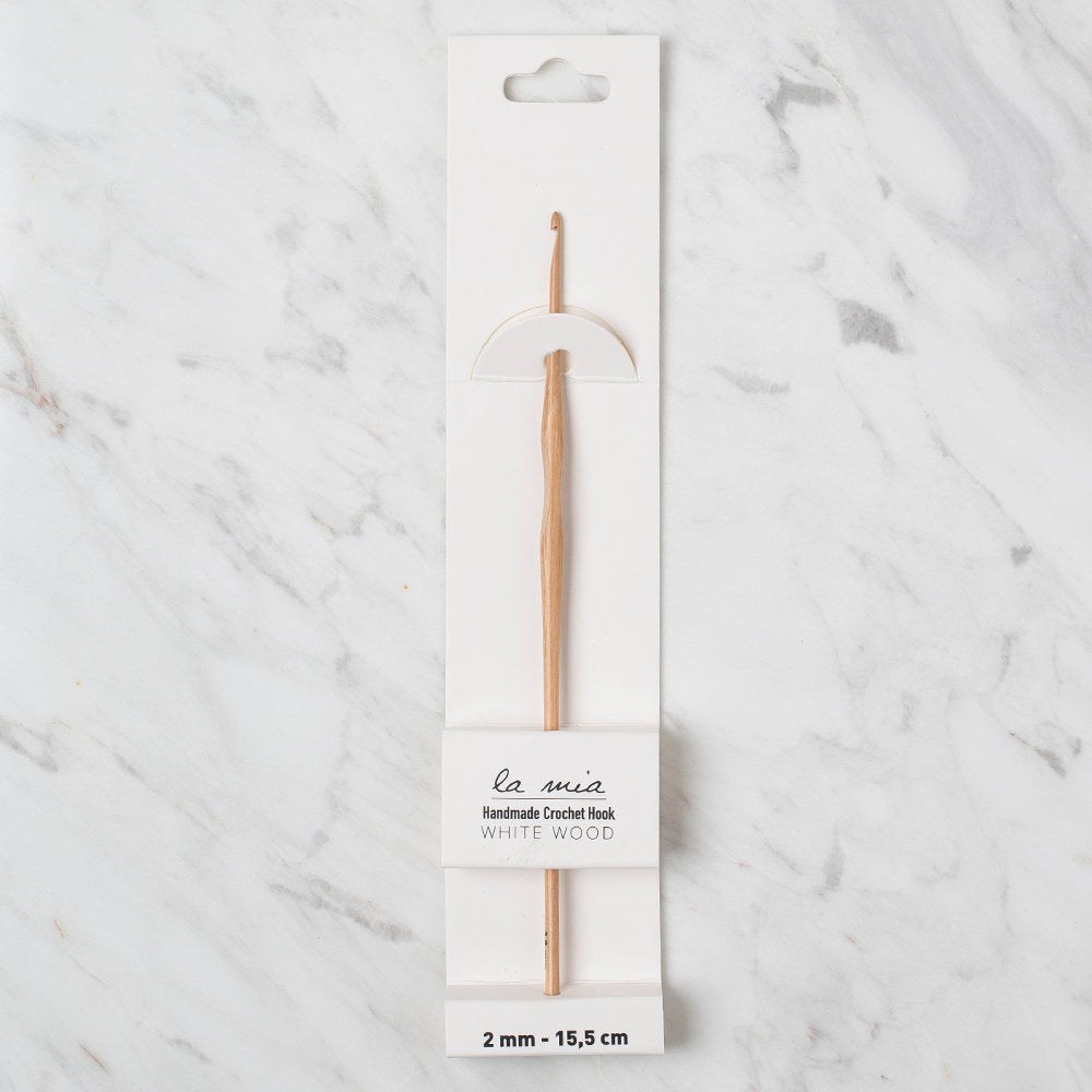 La Mia Whitewood 2 mm 15.5 cm Ahşap Yün Tığ