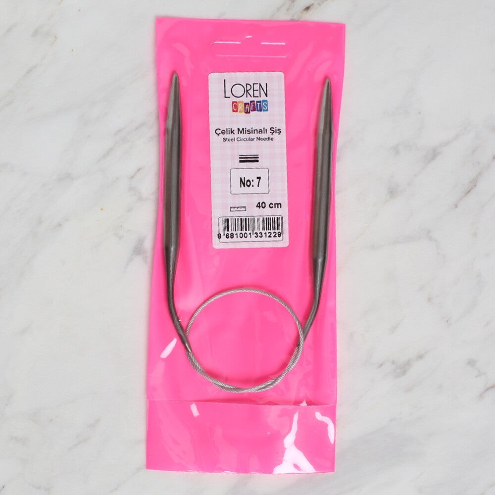 LOREN CRAFTS 7 MM ÇELİK MİSİNALI ŞİŞ  40 CM