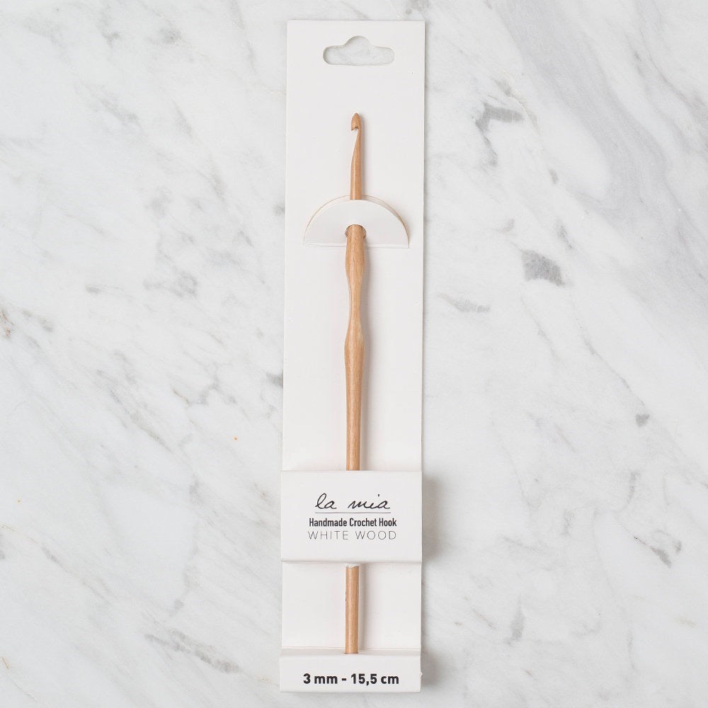 La Mia Whitewood 3 mm 15.5 cm Ahşap Yün Tığ
