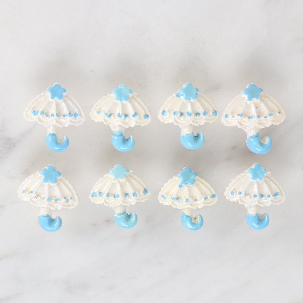 Loren Crafts Bebe Mavi 8'li Düğme - 3012