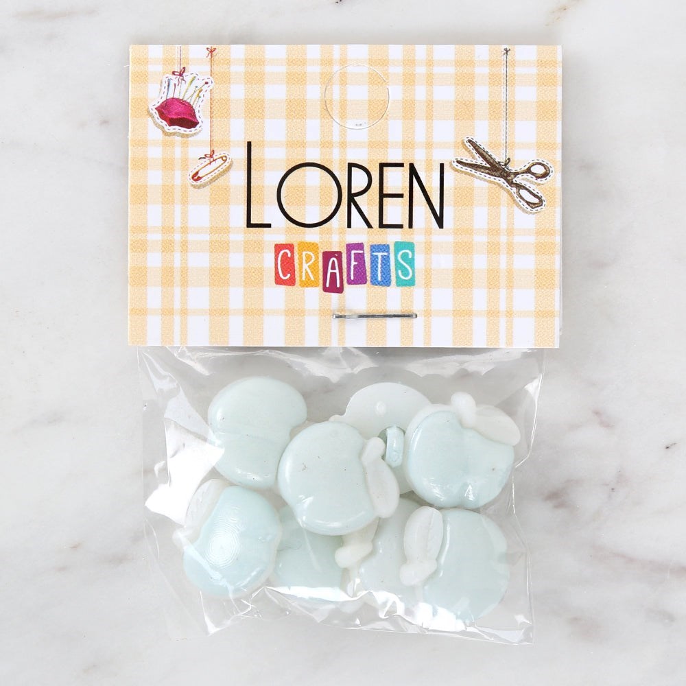 Loren Crafts Açık Mavi 8'li Düğme - 3007