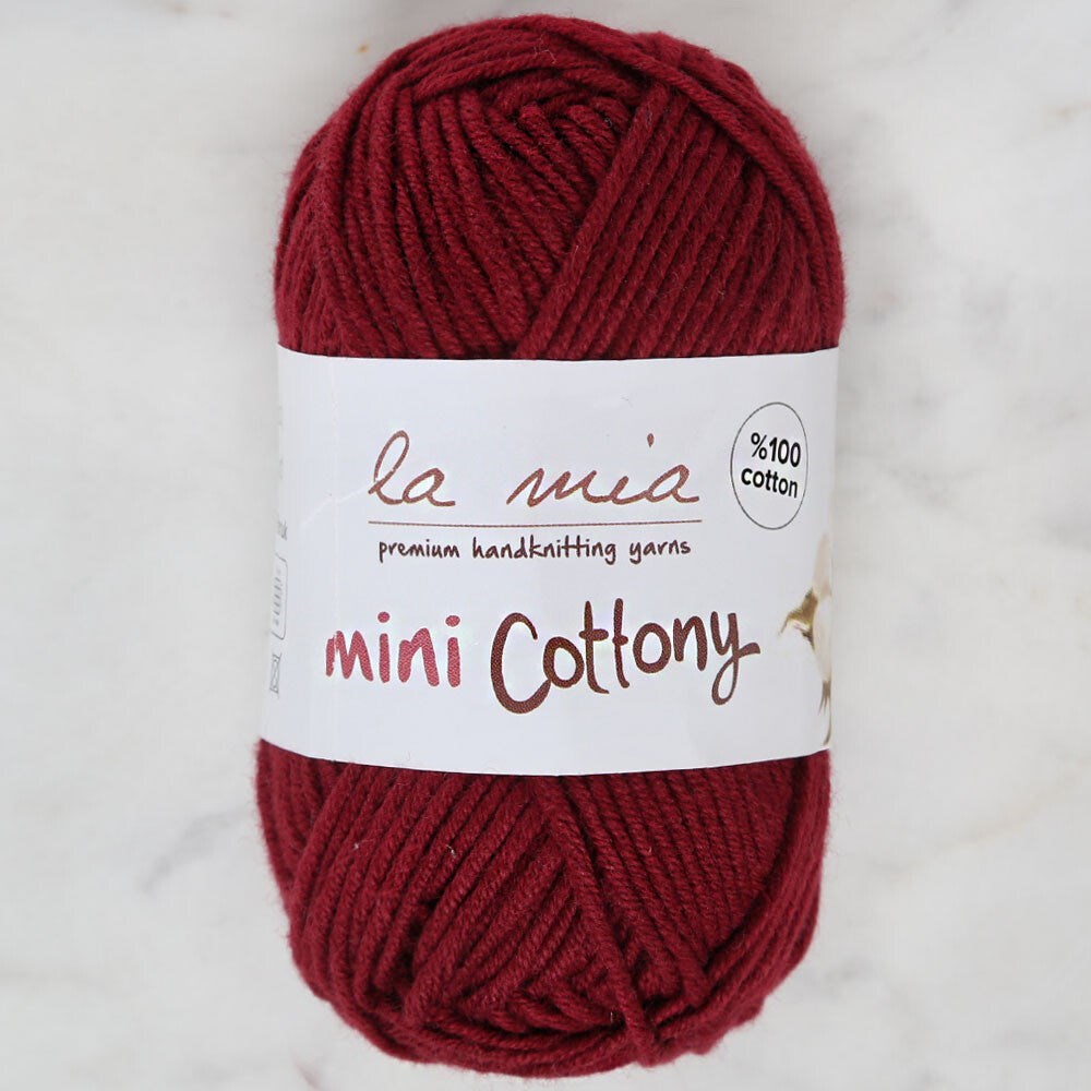 La Mia Mini Cottony 25 gr Bordo Bebek El Örgü İpi