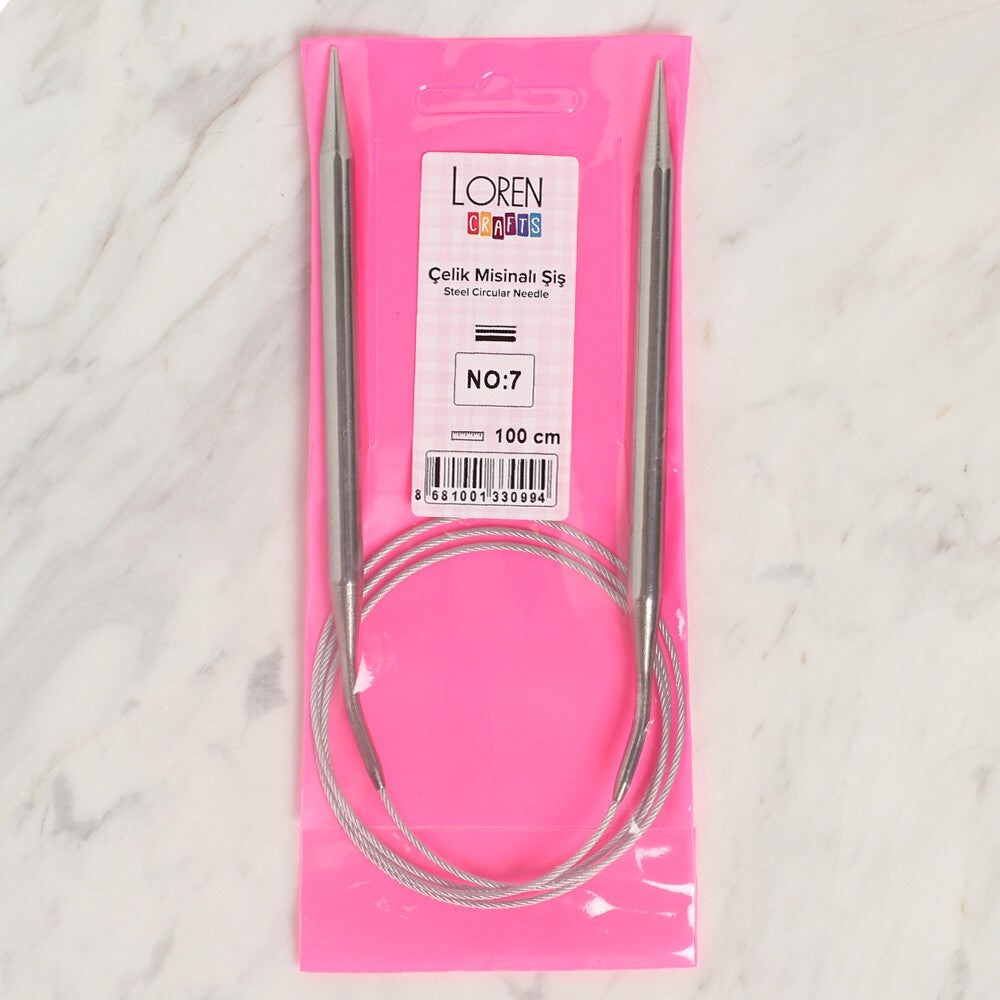 Loren Crafts 6 mm Çelik Misinalı Şiş 100 cm
