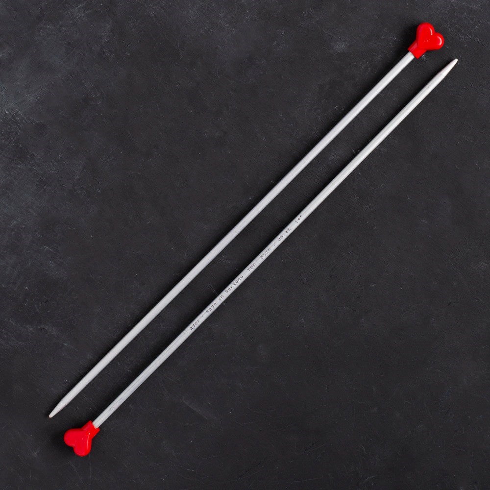 Addi Kalpli 5mm 35cm Klasik Alüminyum Örgü Şişi -