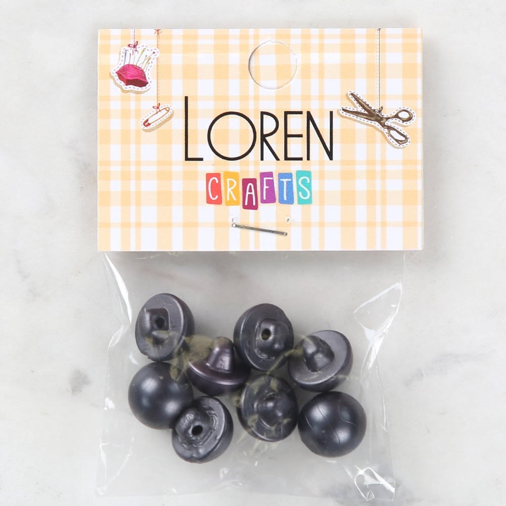 Loren Crafts 8 li Turuncu Düğme - 0146