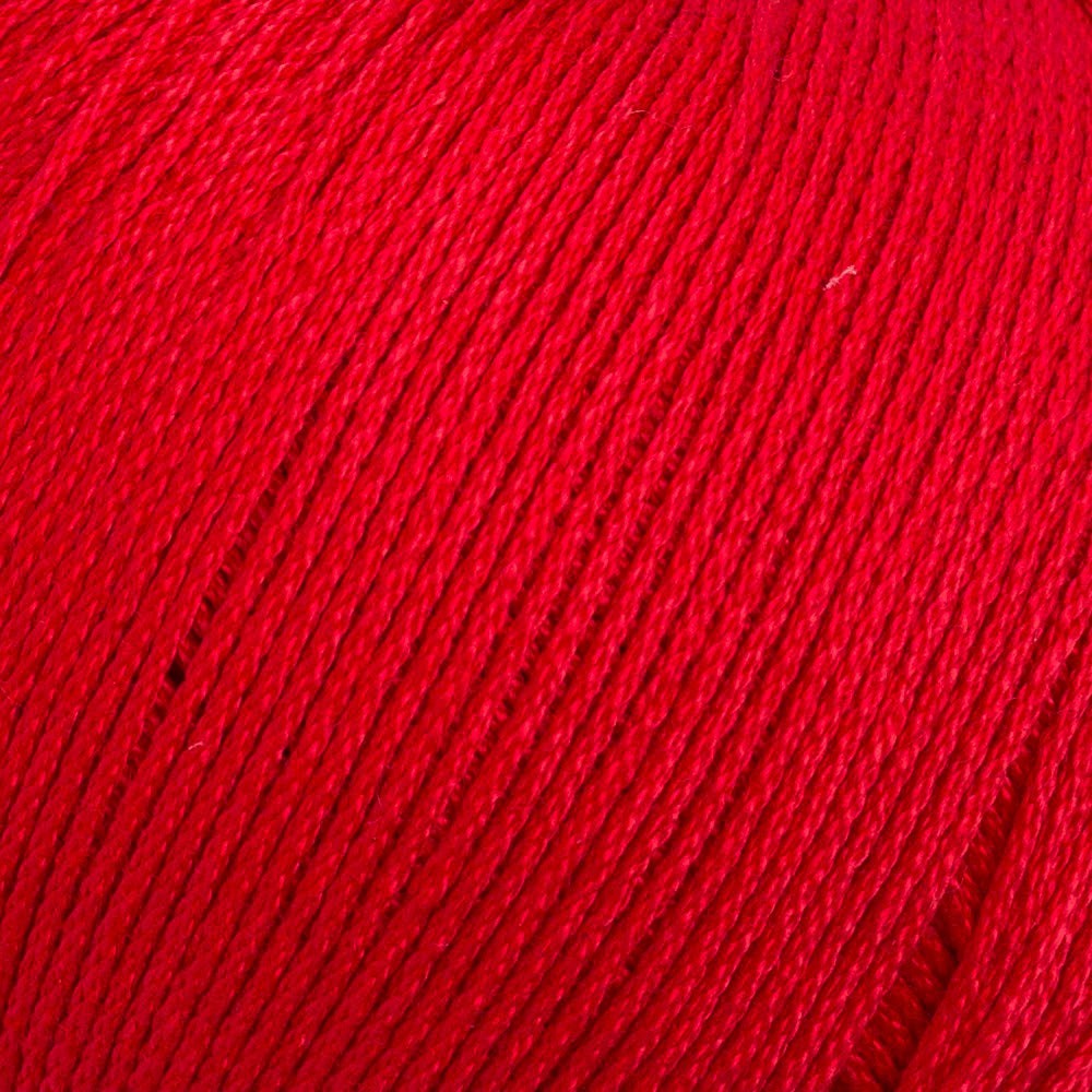 La Mia Lux Mercerized Cotton Kırmızı El Örgü İpi - 19 - 33745