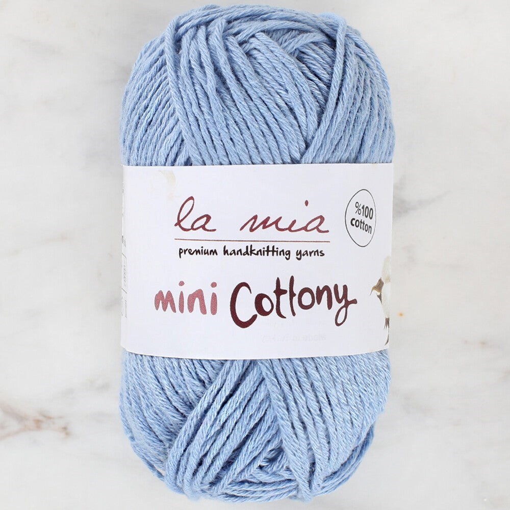 La Mia Mini Cottony 25 gr Mavi Bebek El Örgü İpi -