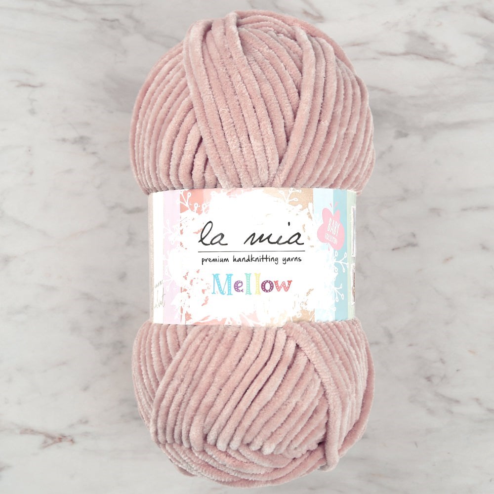 La Mia Mellow Pudra Pembe El Örgü İpi - 924 - 34168