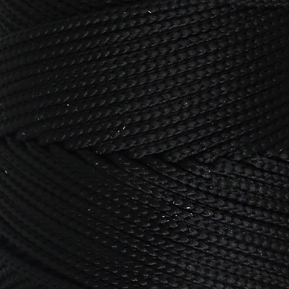 Loren Polyester Soft Macrame Siyah El Örgü İpi - LM040 - 34445