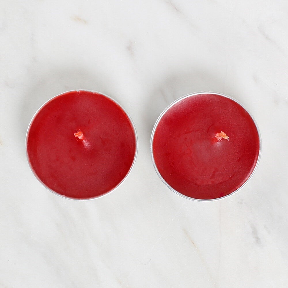 Loren 2'li Tealight Mum Kırmızı